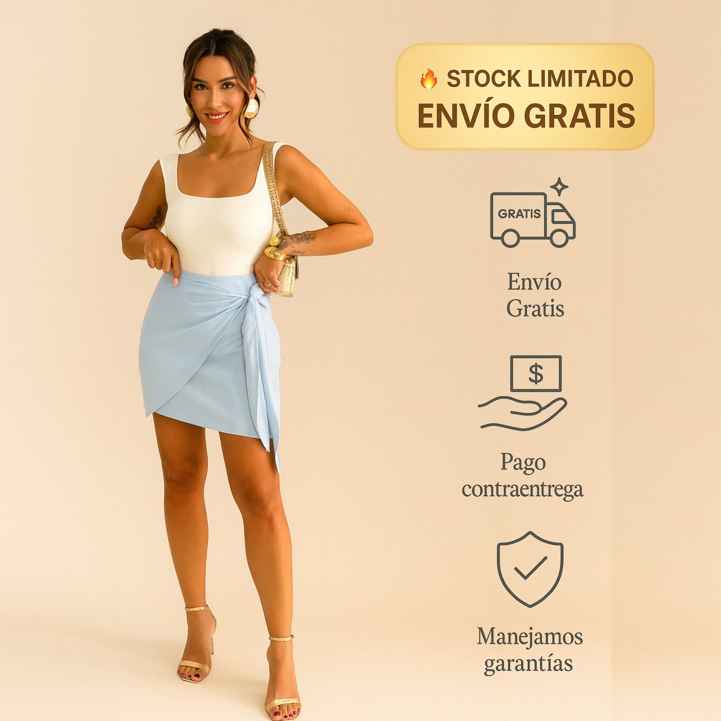 Falda Olivia Premium - Envío GRATIS 👇🏻👇🏻
