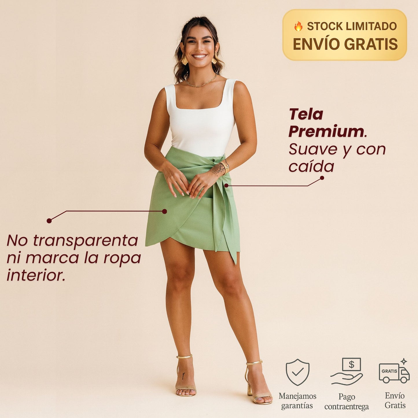Falda Olivia Premium - Envío GRATIS 👇🏻👇🏻