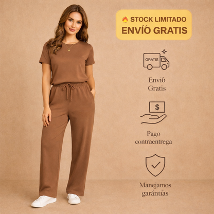 El conjunto que estiliza sin apretar ni marcar. Diseñado para cuerpos y tallas reales
