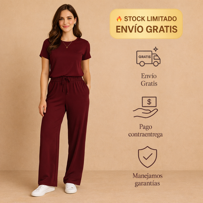 El conjunto que estiliza sin apretar ni marcar. Diseñado para cuerpos y tallas reales