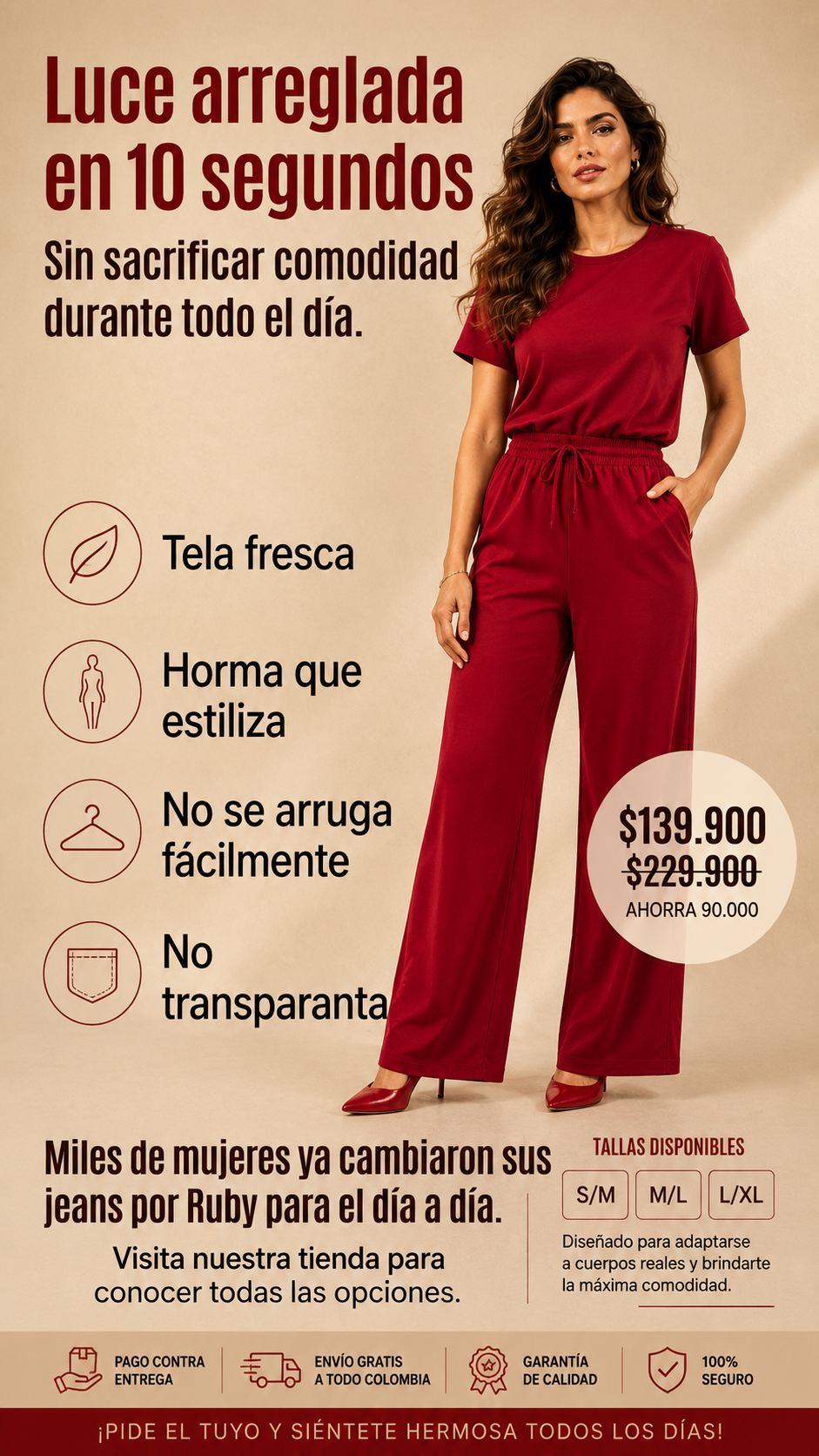 Conjunto de 2 piezas Ruby