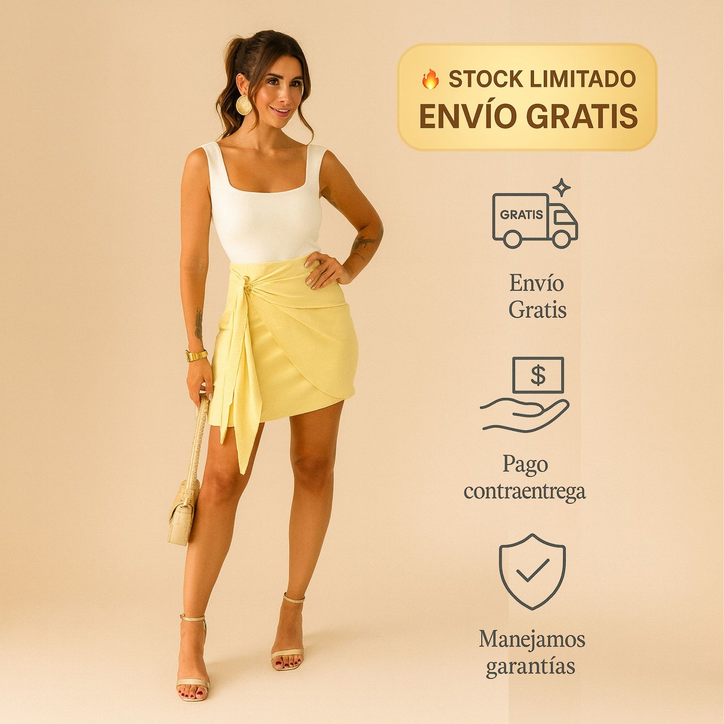 Falda Olivia Premium - Envío GRATIS 👇🏻👇🏻